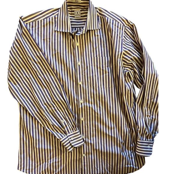 Peter Millar Striped Dress Shirt - L - Picture 2 of 5